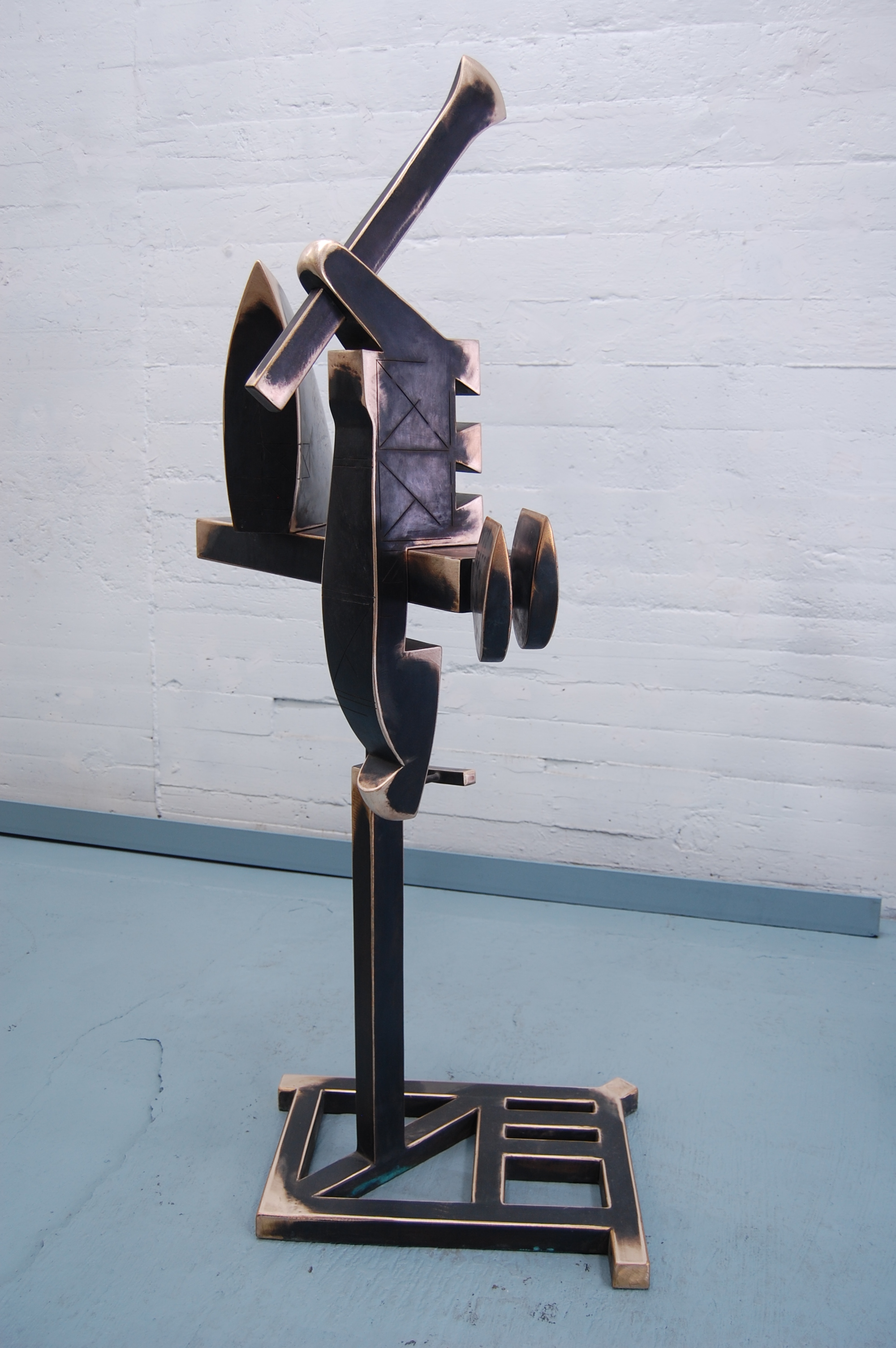 When Liza Rise - 1988, Fabricated Bronze with Patina, 40” x 22” x 82”
