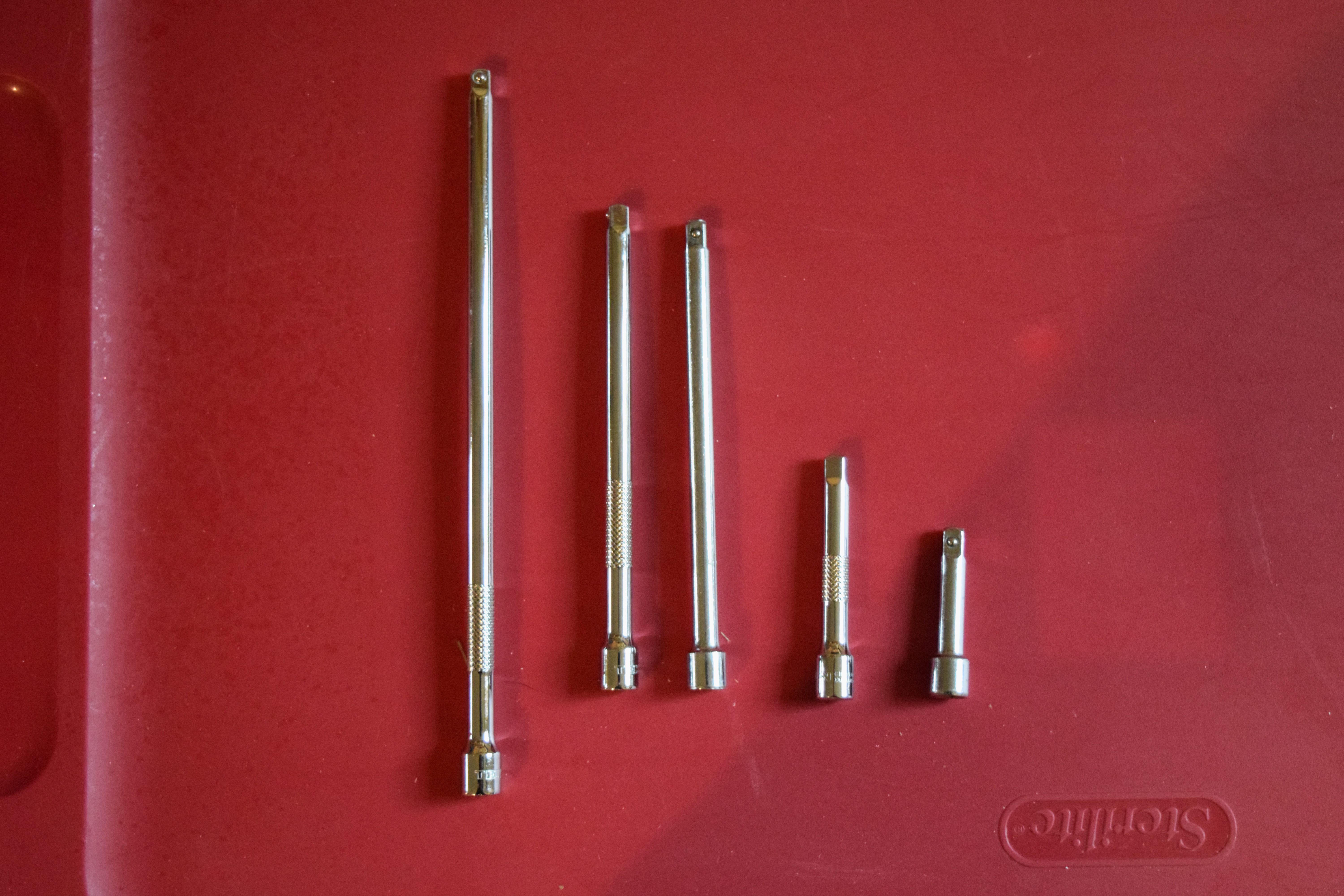 1/4” Drive Ratchet Extensions (x1 9”, x1 6”, x1 5-1/2”, x1 3”,  x1 2”)
