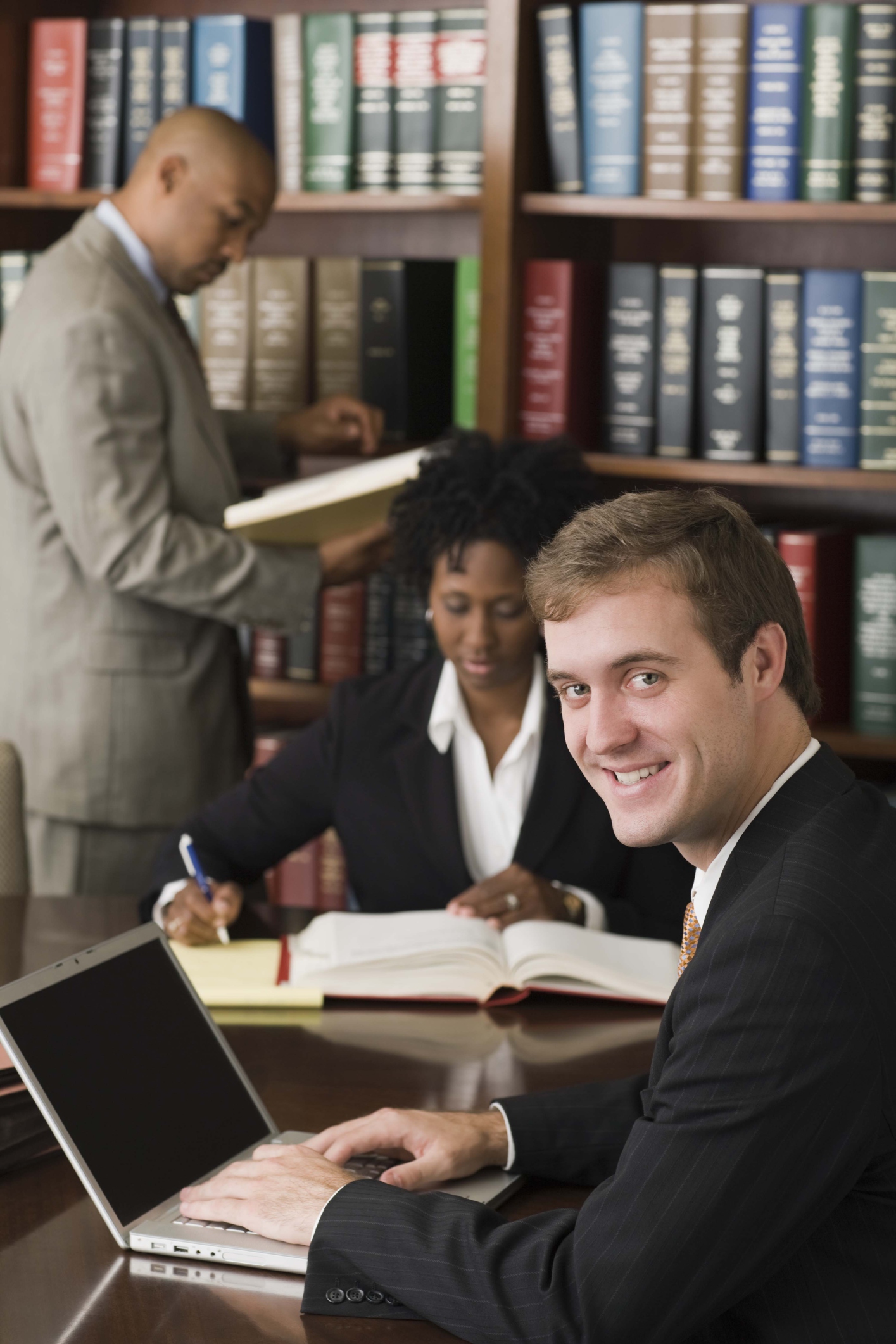 Lawyers Researching in Library||||