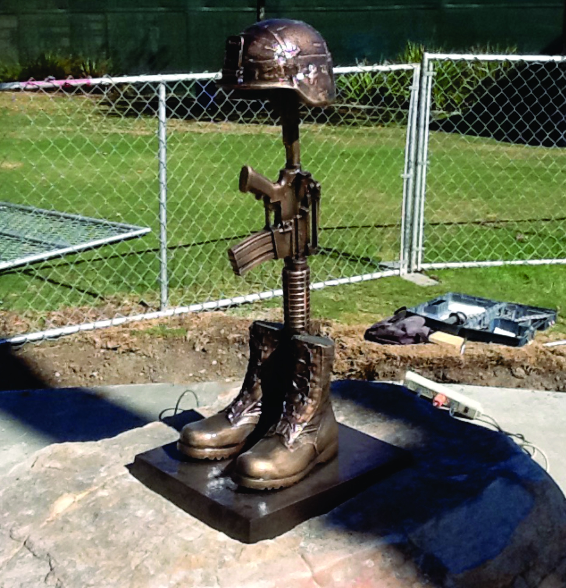 Bronze Filed Cross designed by Gary  Brattain