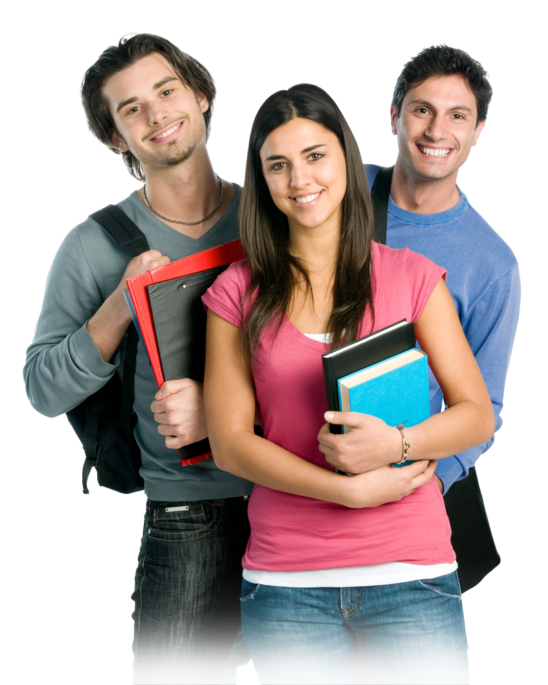 Happy kids holding notebooks