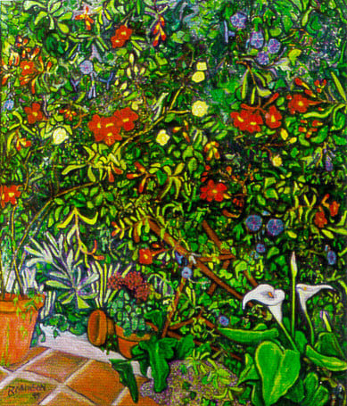 Op-018 FOLIAGE 90 in x 70 in Oil on Canvas 1995