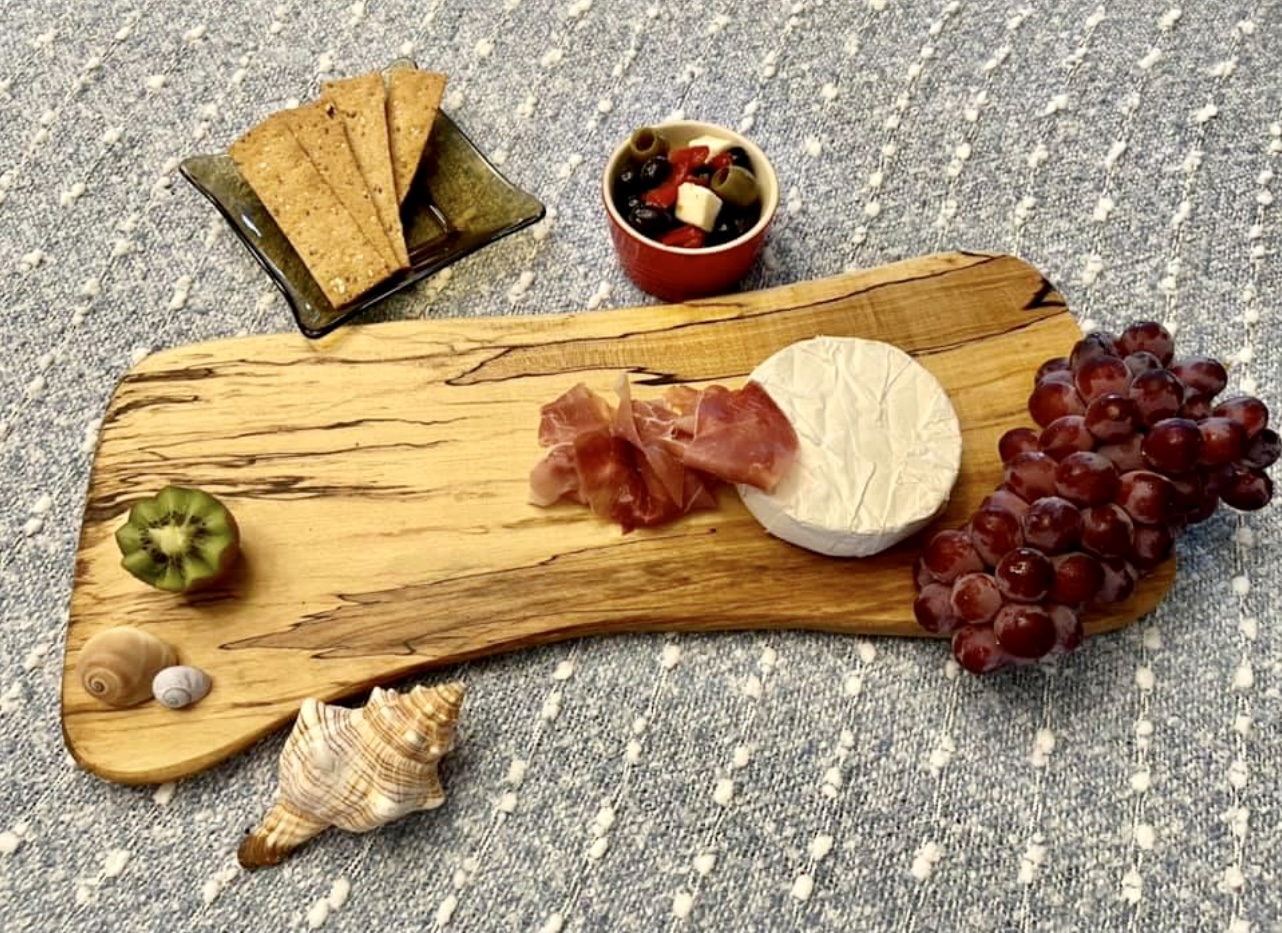 Charcuterie Board on a Tablecloth
