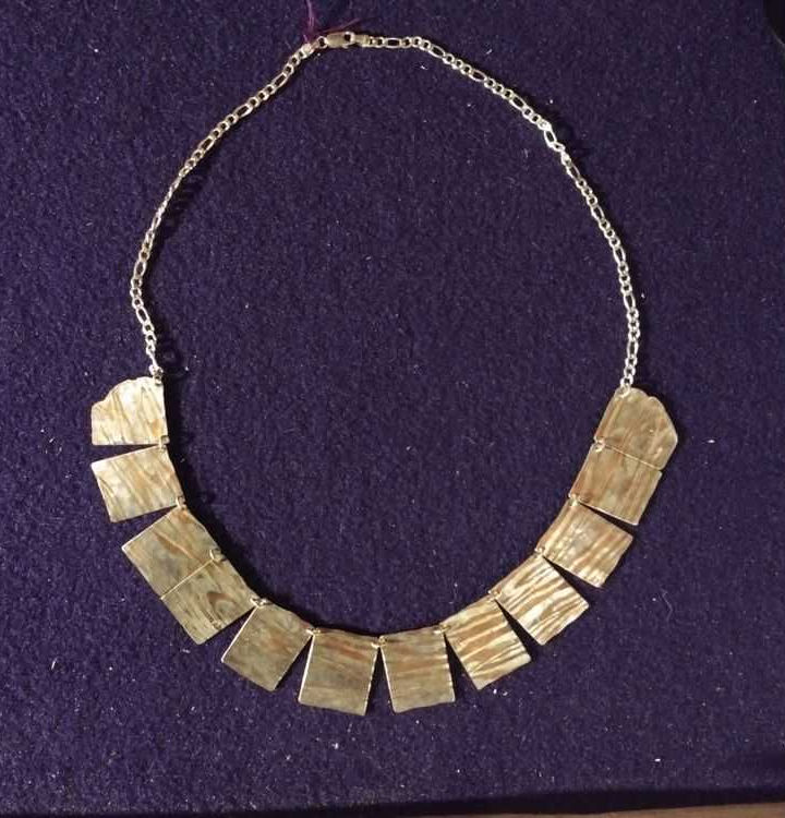 JN003 Mokume Gane Necklace with sterling chain and findings