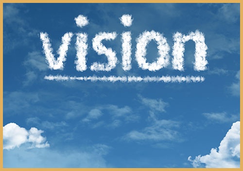 Vision Cloud Word With a Blue Sky