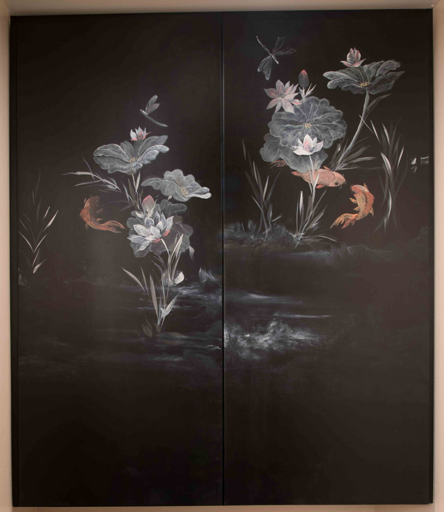 Custom Painted Master Bath Cabinet