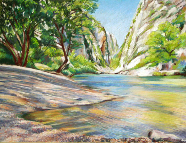 Causse Country (Pastel 19.5" x 25.5") £950 framed