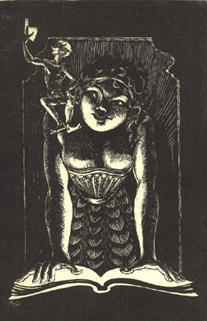 Cover art from MUSEA, A Poetry Prose Project, an independent student literary publication of the Center for Creative Studies, 1981.
Artist: William Girard.
Created at the request of Joseph E. Vittorelli, editor.