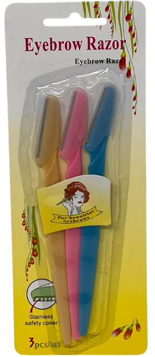 LI-0001B3
3PK  EYEBROW RAZOR
24 pc Box

