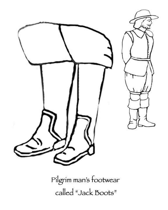 pilgrim jack boot thanksgiving coloring page many hoops