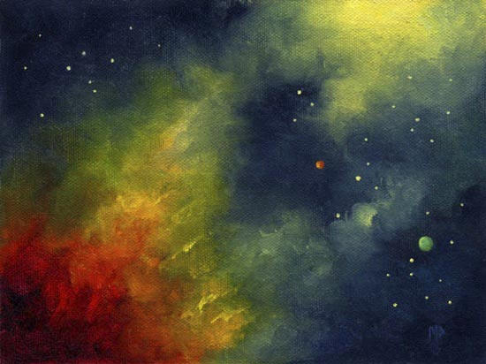 Solar Flares ~ 6"x8"  Oil on canvas panel    SOLD