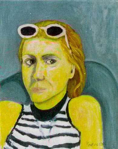 Op-039 SUNGLASSES 20 in x 16 in Oil on Linen 1990