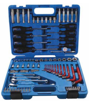 Juego de herramientas | 6,3 mm (1/4") + 12,5 mm (1/2") | E-Torx / perfil en T (para Torx) | 84 piezas