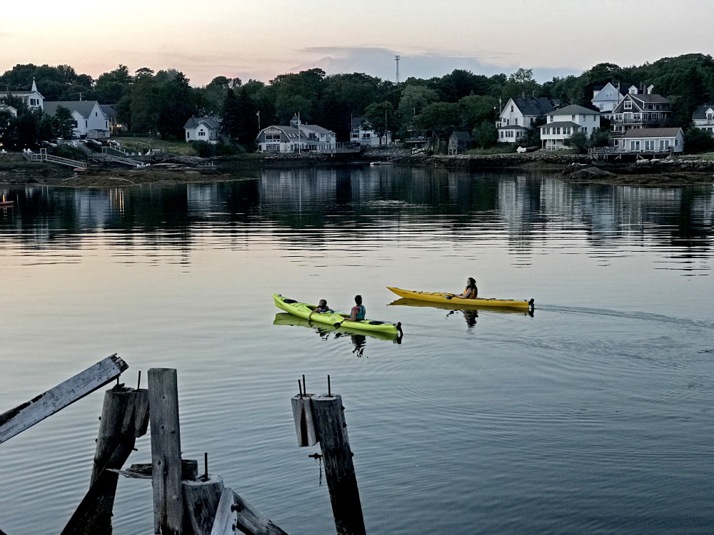 Kayaking at Sunset, Boothbay 
Harbor, Maine