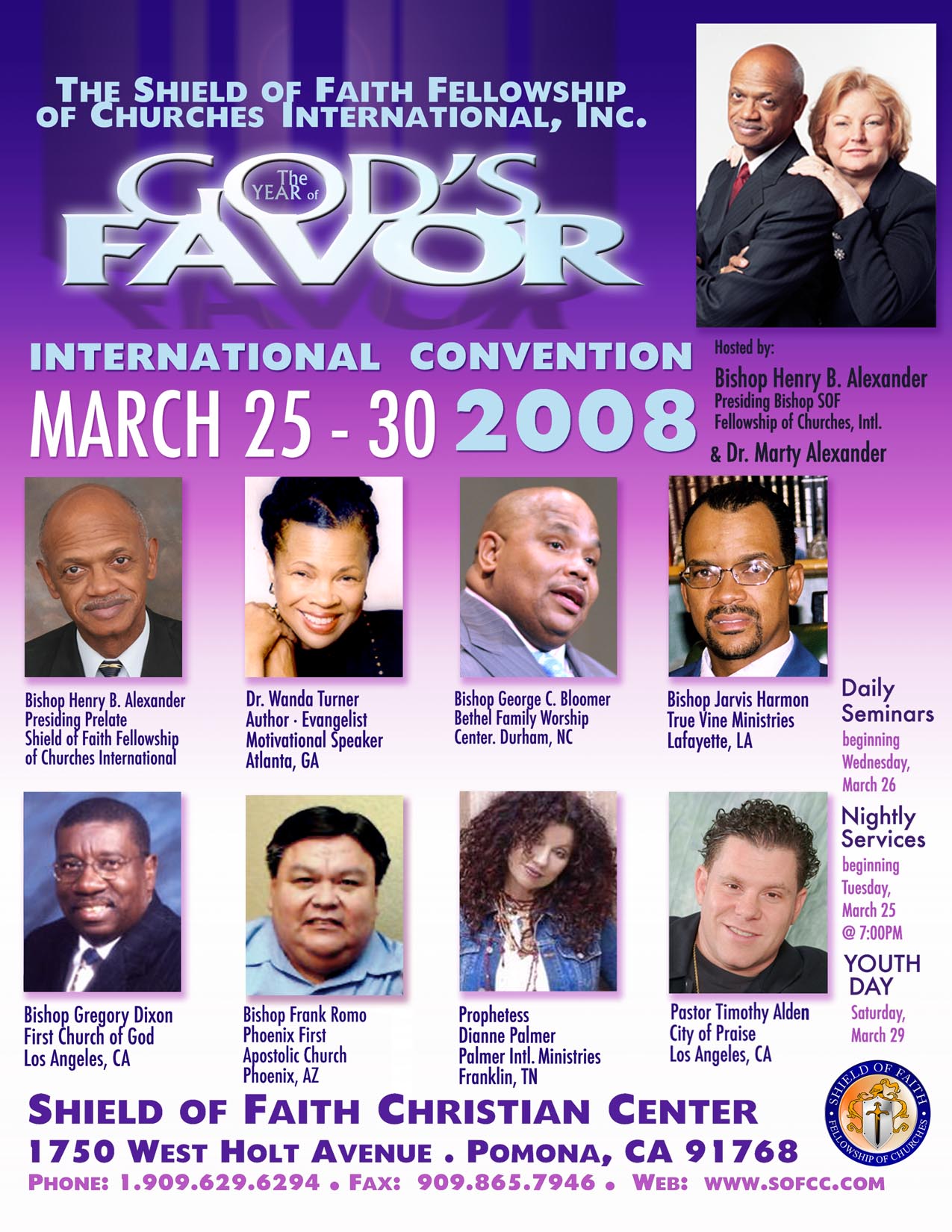 SHIELD OF FAITH FELLOWSHIP OF CHURCHES INTERNATIONAL,INC. INTERNATIONAL CONVENTION 2008