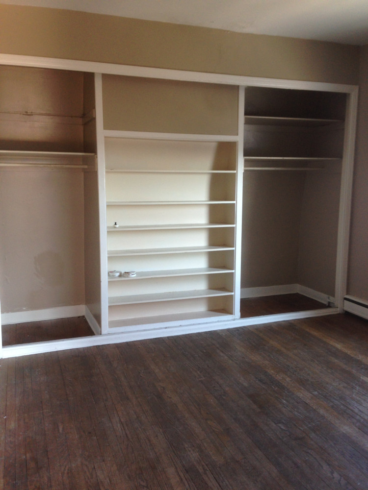 His & Her Shelving
in bedroom