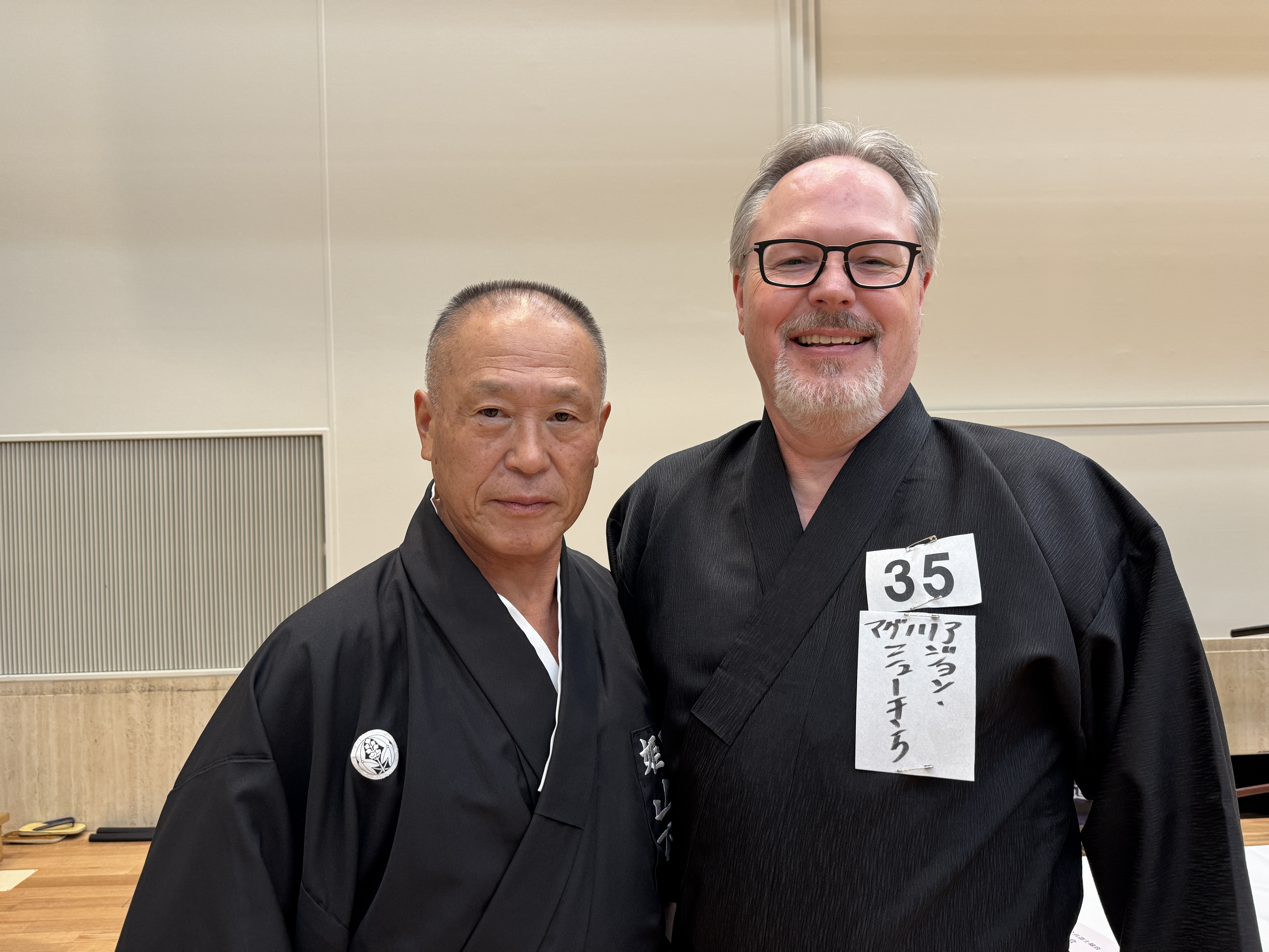 With Yamashita Sensei - incredible embu performance at the start of the taikai. Was a highlight.