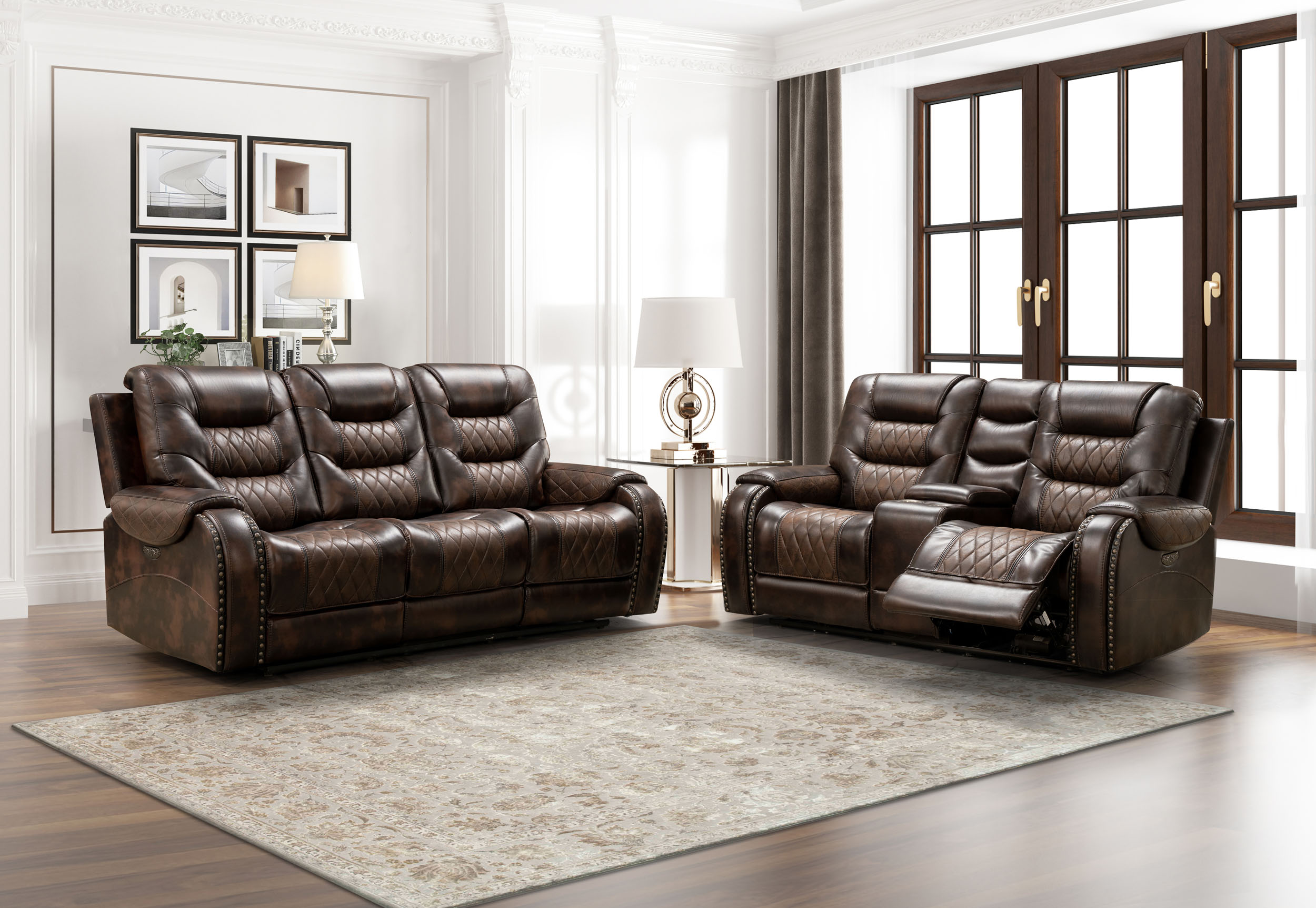 LRPX2895 Badlands Two Tone Reclining Living Room Set