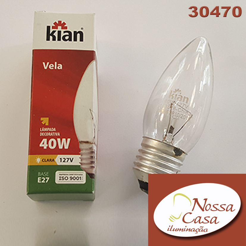 Vela Clara e27 40w 127v