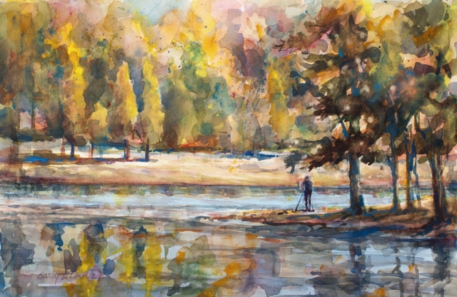 Lindley, Painting October, 15x22 Oil
