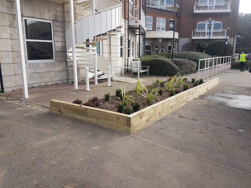 After photo of flower bed