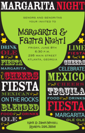 Margarita Cinco De Mayo Party Invitations
