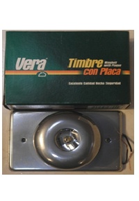 Timbre con placa niq. (Chicharra)
 110/150V Vera Cod-18306
