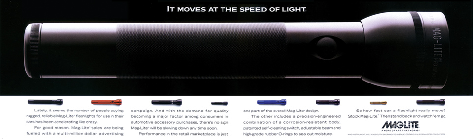 MagLite Flashlight Trade Ad