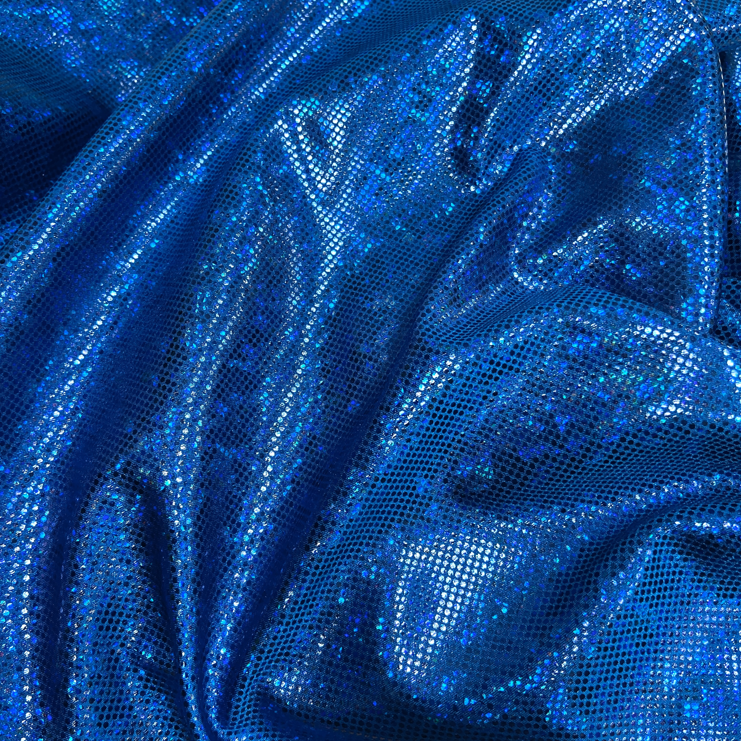 Caribbean  blue shattered hologram 