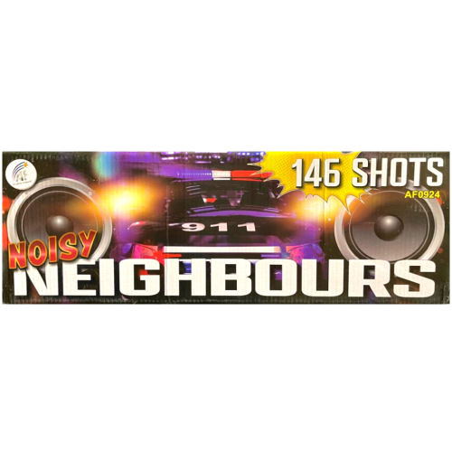 NOISY NEIGHBOURS - Noisy Neighbours is a four cake compound firing 110 shots and lasting about 1:45 seconds. £130.