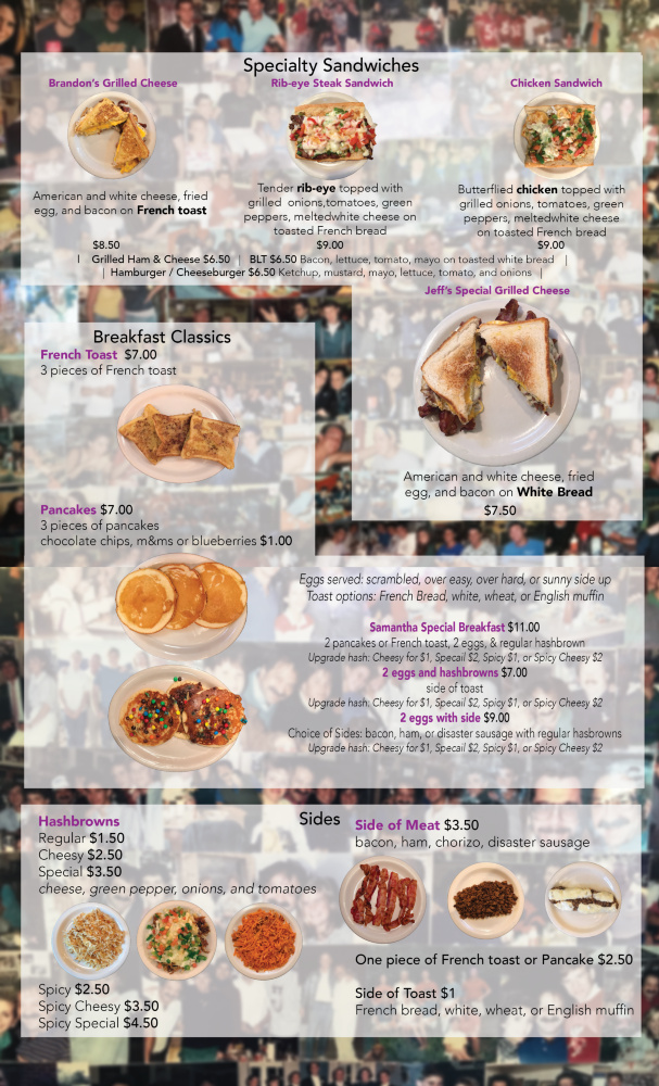 Sarkis Cafe Menu