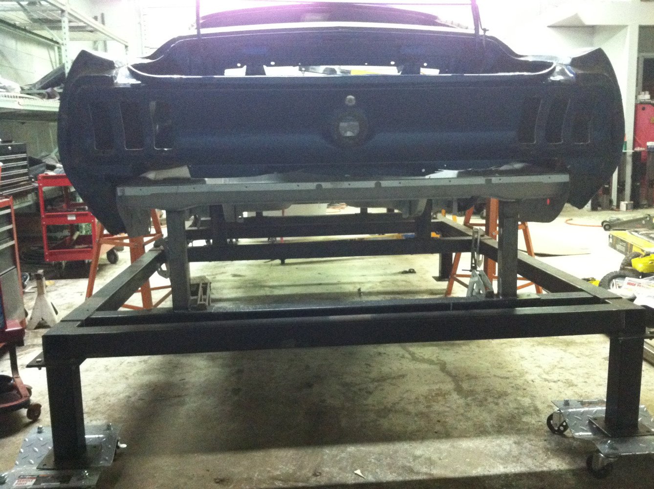 Rear of floor where it meet the tail panel but not lined up yet.