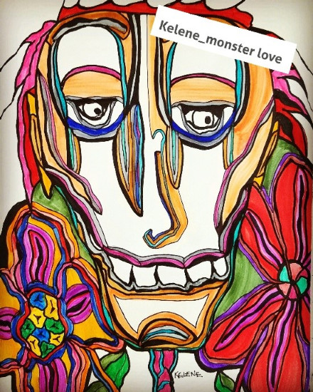 Title:Living Life. 11 x 14. Pen and pencil framed. Artwork by kelene_monsterlove