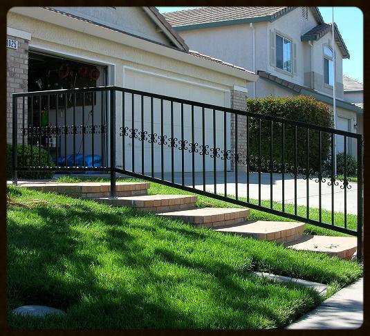 Hand rail shown with "Bows" on pickets
