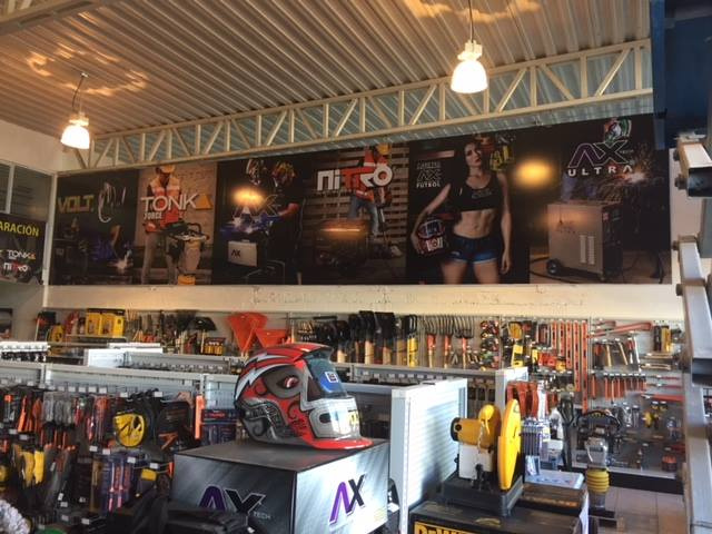 Lona impresa sobre estructura