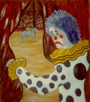 Op-055 PERFORMANCE ANXIETY Oil on Canvas 1971 private collection