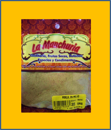 PEREJIL EN POLVO
35 GRS