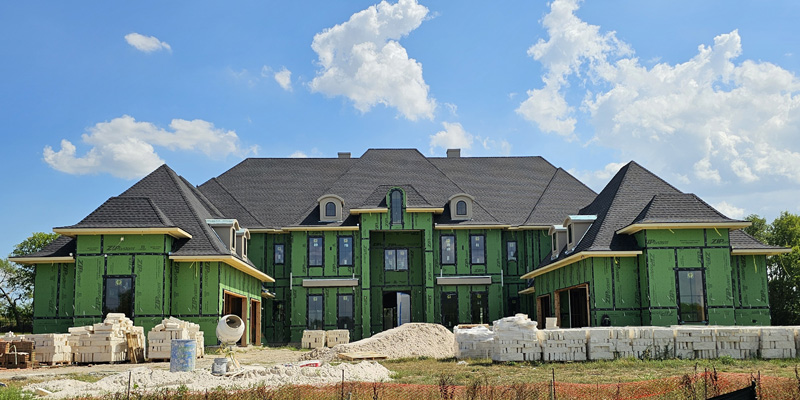 A large mansion under construction