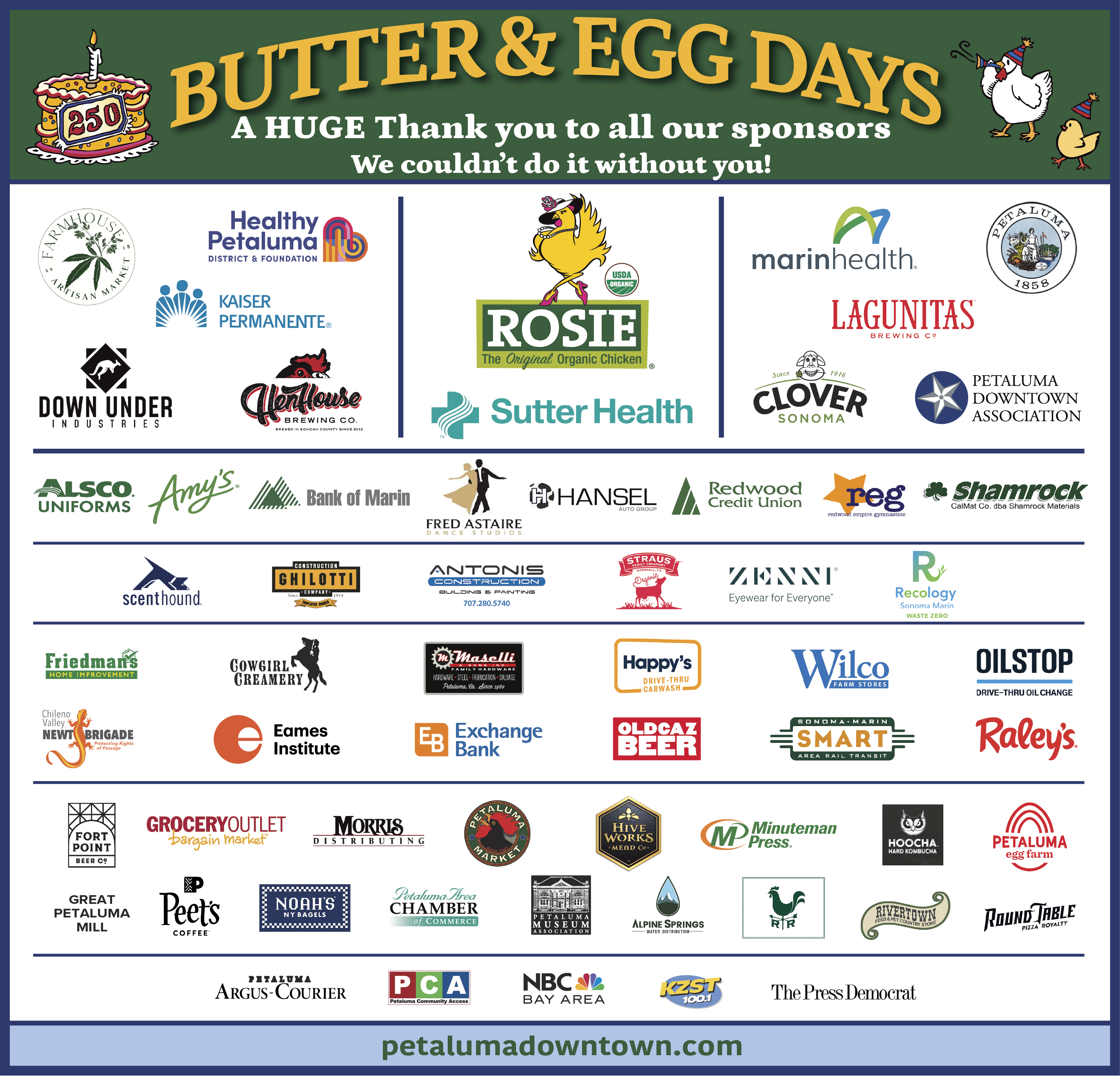 2022 Butter & Egg Sponsors