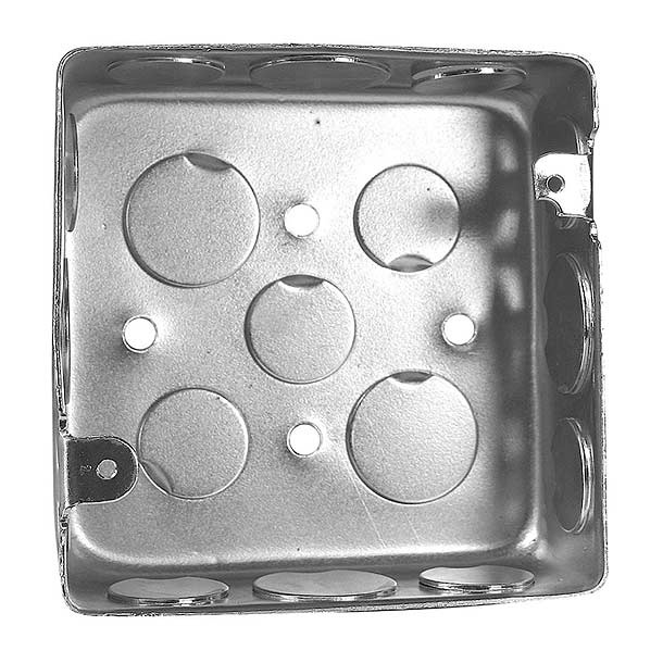 Caja cuadrada para luz de 1/2" y 3/4"