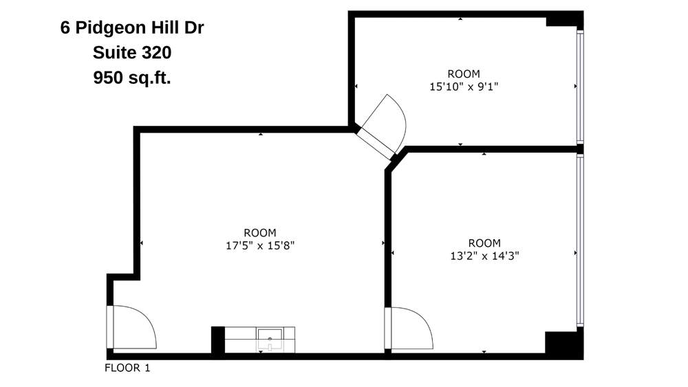 Suite 320 950 sq.ft.