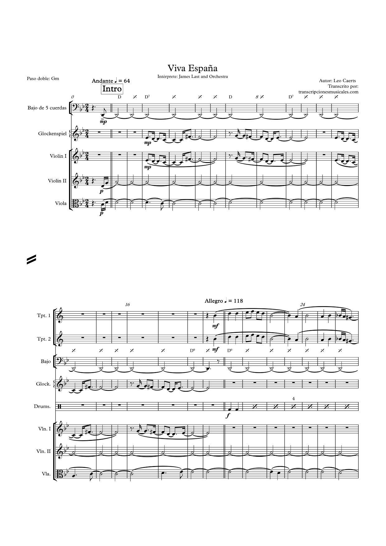 Viva España - Score page 1