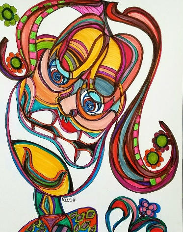 Title: Desire. Pen and pencil on paper. Framed.  All artwork copyrighted©.
