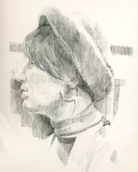 Patricia #2 - pen and pigment ink