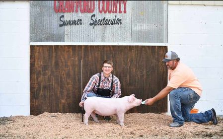 Logan Nothnagel
2023 Crawford County 
Summer Spectacular
Cuba, MO
Reserve Champion Chester White Gilt
