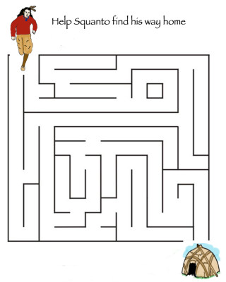 Squanto Thanksgiving maze many hoops