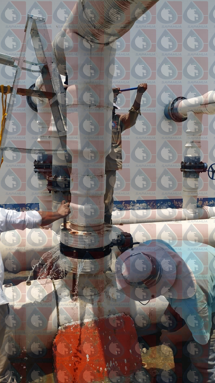 Reparación de fuga en válvula del sistema de llenado y drenando de filtros