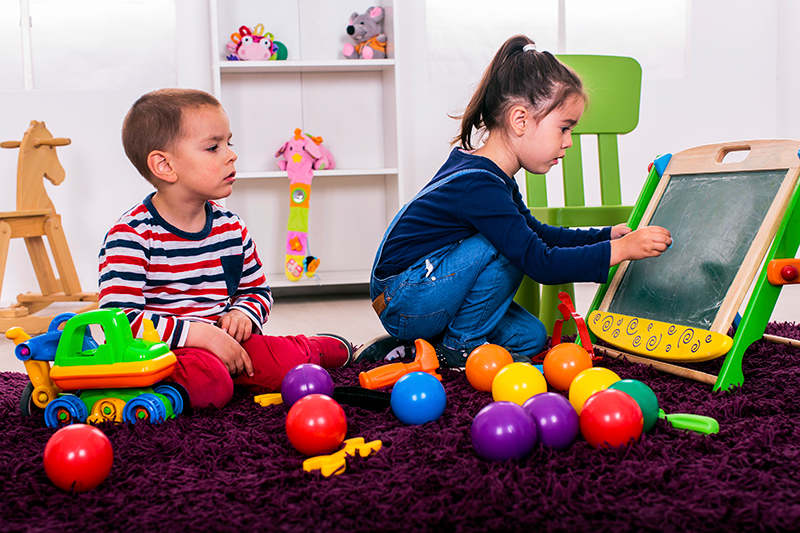 Kids playing in nursery