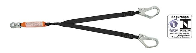 Talabarte “Y” em fita com absorv. energia
conector 55mm