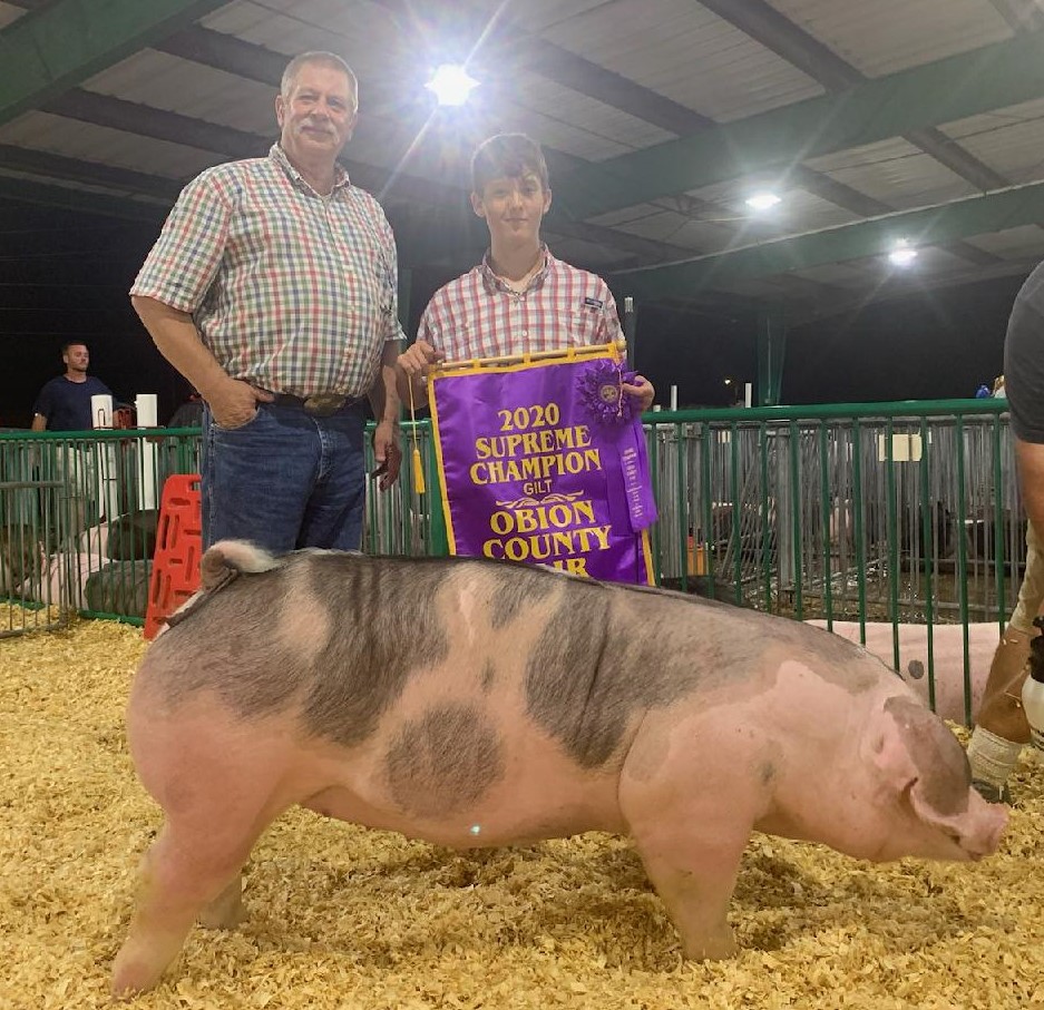 Judd Crownover
2020 Obion County Fair
Champion Spot Gilt
Supreme Champion Overall Gilt